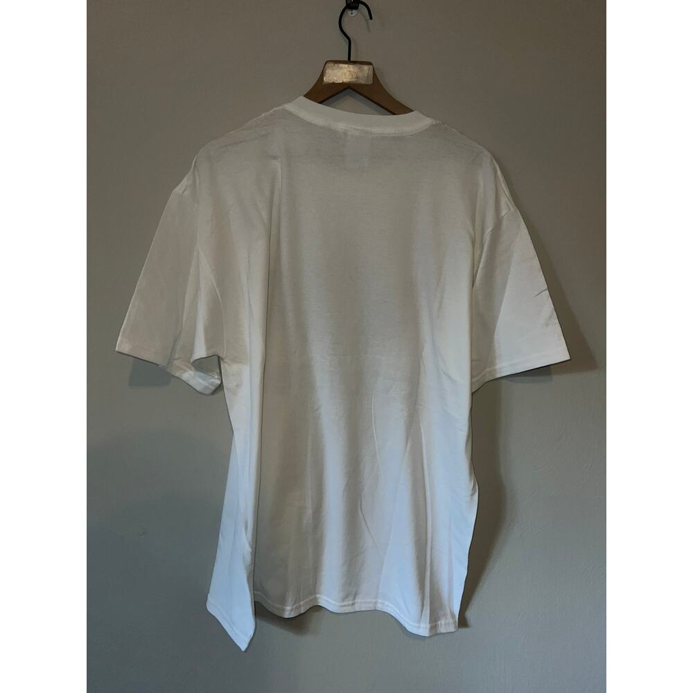 Y2K Addicted Adidas Weed Marijuana Smoke White Graphic Shirt 2000s M Medium - Picture 6 of 9